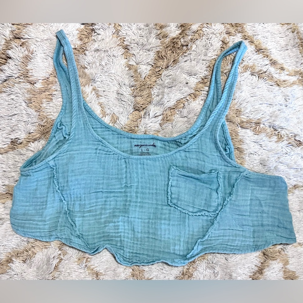 Urban Outfitters Teal Crop Top